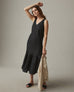 Women's Easy Linen Dress - Meteorite